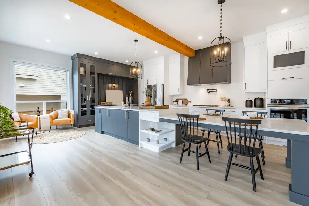 Elegant,Modern,Farmhouse,Style,Home,Interior,Kitchen,Living,Room,Bar