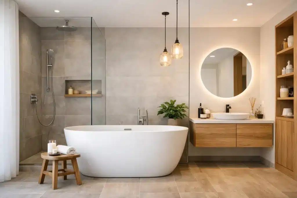 Well-thought-out custom bathroom renovation